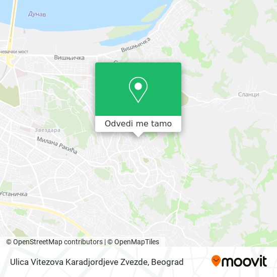 Ulica Vitezova Karadjordjeve Zvezde mapa