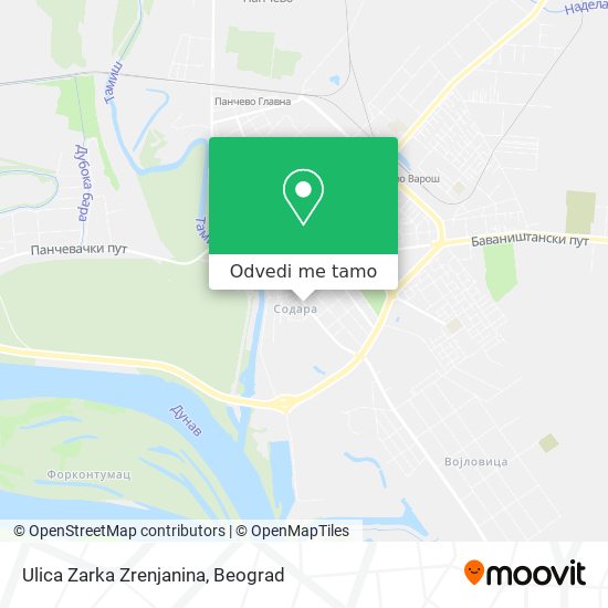 Ulica Zarka Zrenjanina mapa