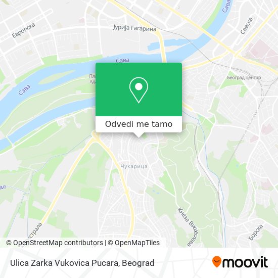 Ulica Zarka Vukovica Pucara mapa