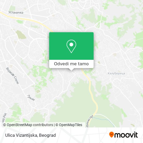 Ulica Vizantijska mapa