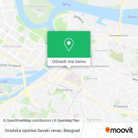 Gradska opstina Savski venac mapa