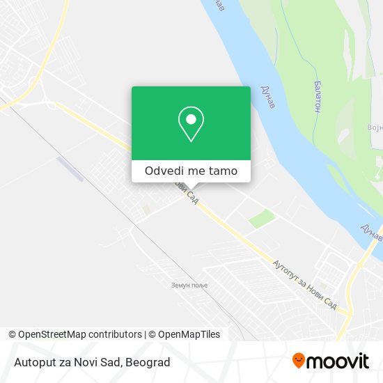 Autoput za Novi Sad mapa