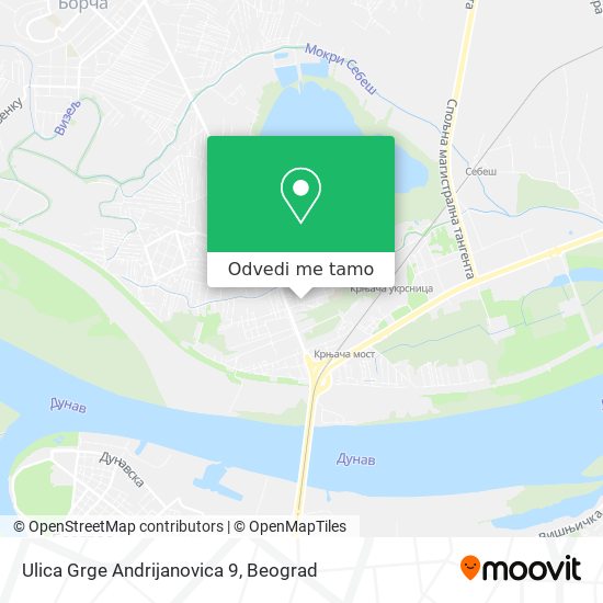 Ulica Grge Andrijanovica 9 mapa