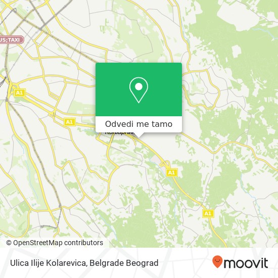 Ulica Ilije Kolarevica mapa