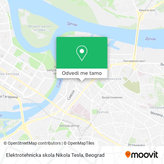 Elektrotehnicka skola Nikola Tesla mapa