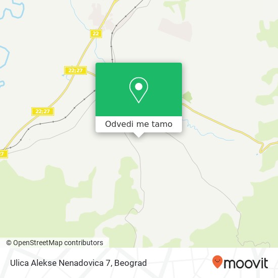 Ulica Alekse Nenadovica 7 mapa