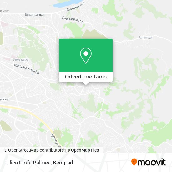 Ulica Ulofa Palmea mapa