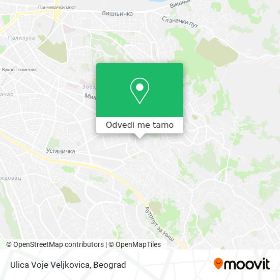 Ulica Voje Veljkovica mapa