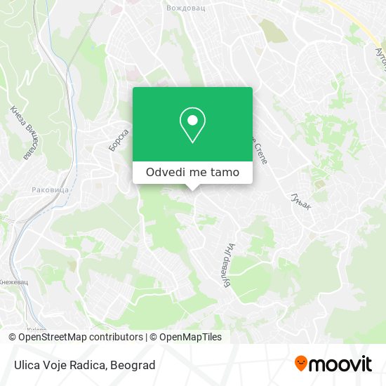 Ulica Voje Radica mapa