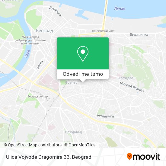 Ulica Vojvode Dragomira 33 mapa