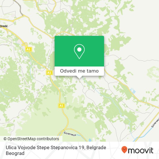 Ulica Vojvode Stepe Stepanovica 19 mapa