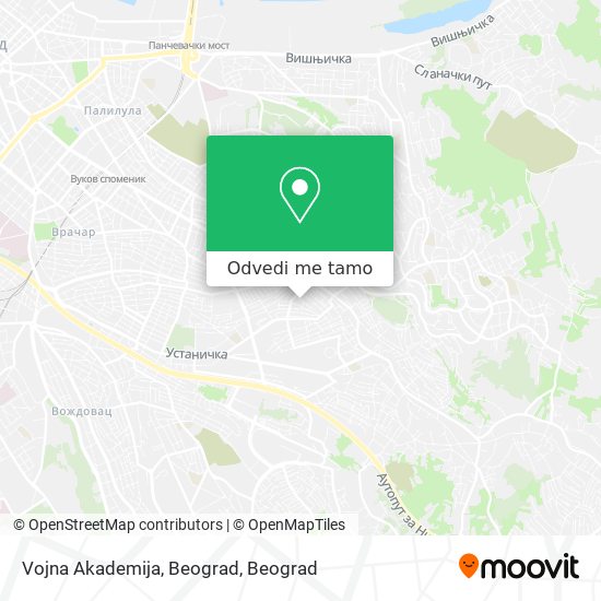 Vojna Akademija, Beograd mapa