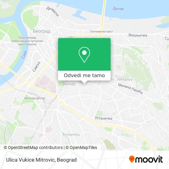 Ulica Vukice Mitrovic mapa