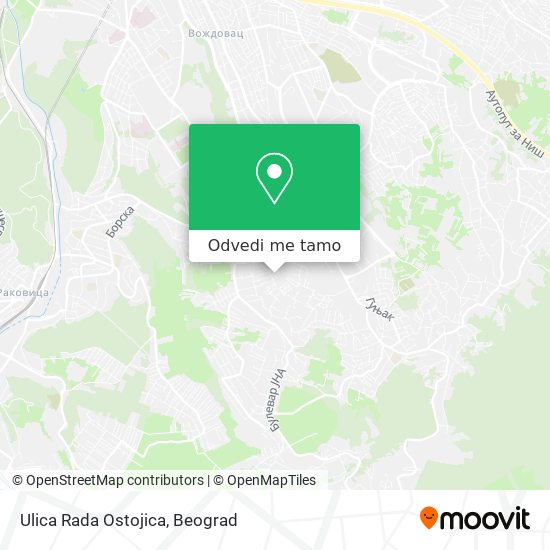 Ulica Rada Ostojica mapa