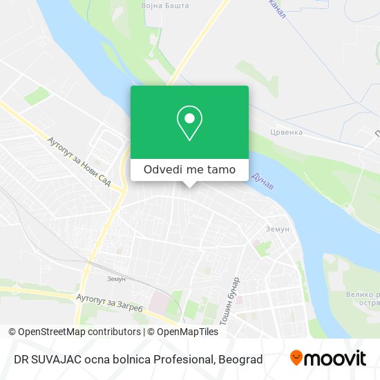 DR SUVAJAC ocna bolnica Profesional mapa