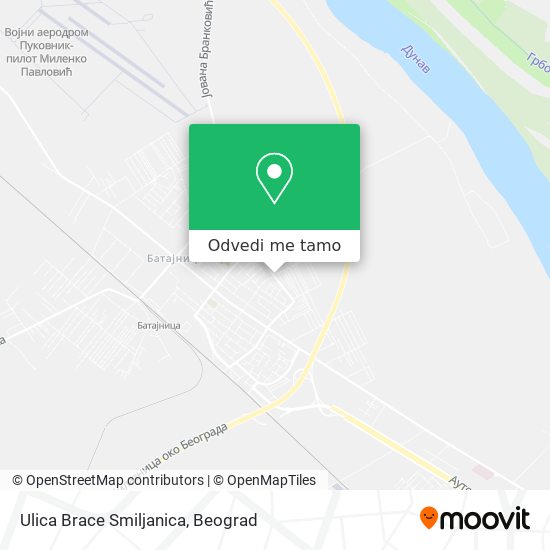 Ulica Brace Smiljanica mapa