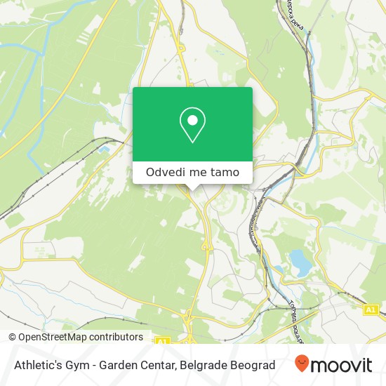 Athletic's Gym - Garden Centar mapa