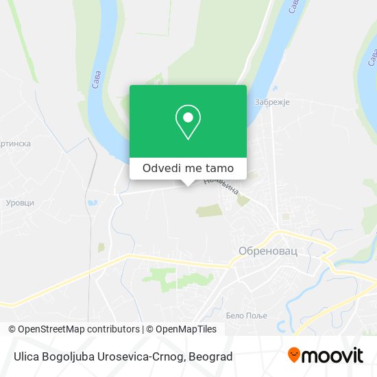 Ulica Bogoljuba Urosevica-Crnog mapa