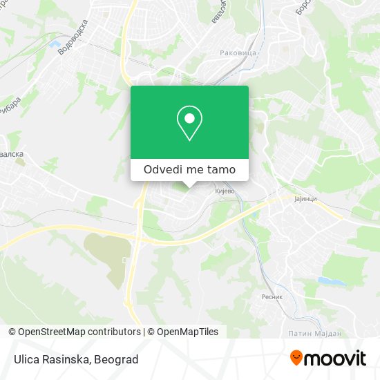 Ulica Rasinska mapa