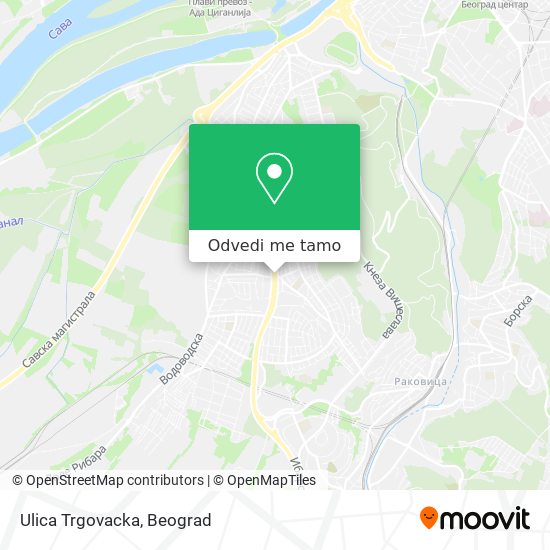 Ulica Trgovacka mapa