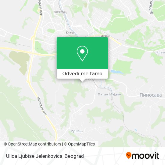 Ulica Ljubise Jelenkovica mapa
