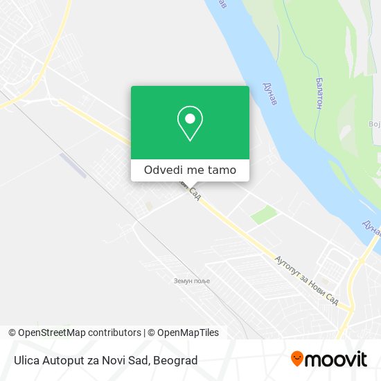 Ulica Autoput za Novi Sad mapa