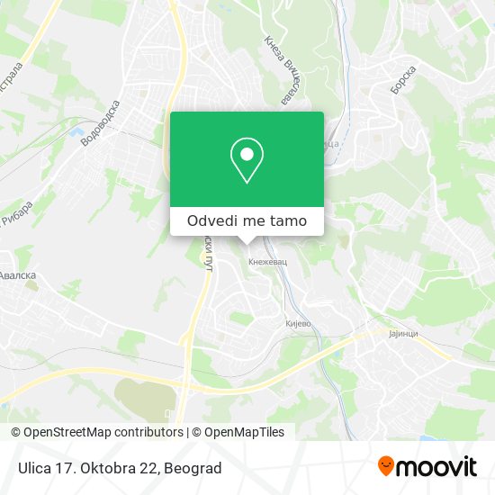 Ulica 17. Oktobra 22 mapa