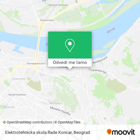 Elektrotehnicka skola Rade Koncar mapa