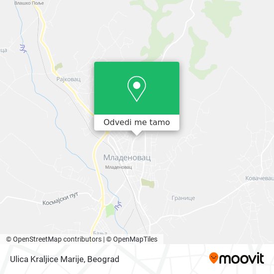 Ulica Kraljice Marije mapa