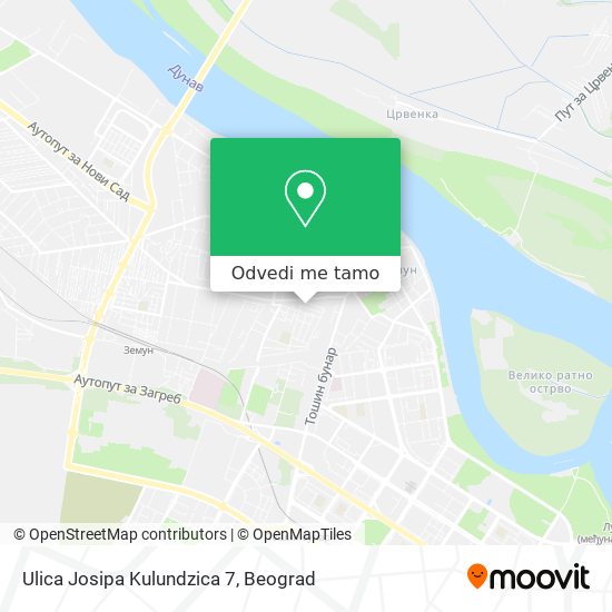 Ulica Josipa Kulundzica 7 mapa