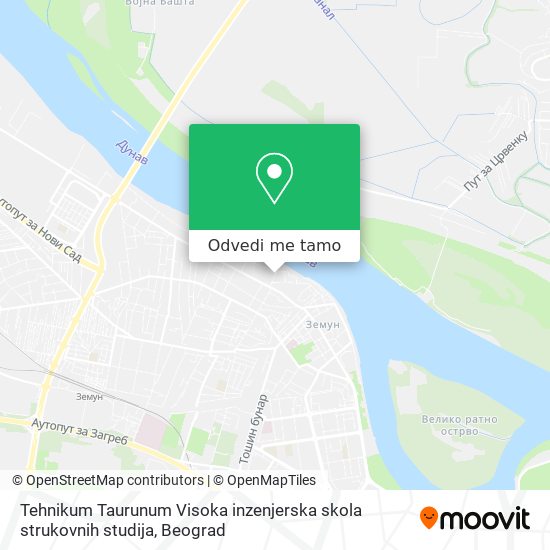 Tehnikum Taurunum Visoka inzenjerska skola strukovnih studija mapa