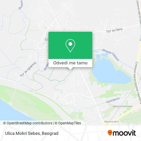 Ulica Mokri Sebes mapa