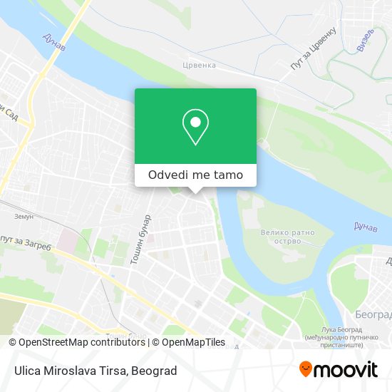 Ulica Miroslava Tirsa mapa