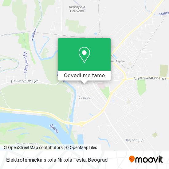 Elektrotehnicka skola Nikola Tesla mapa