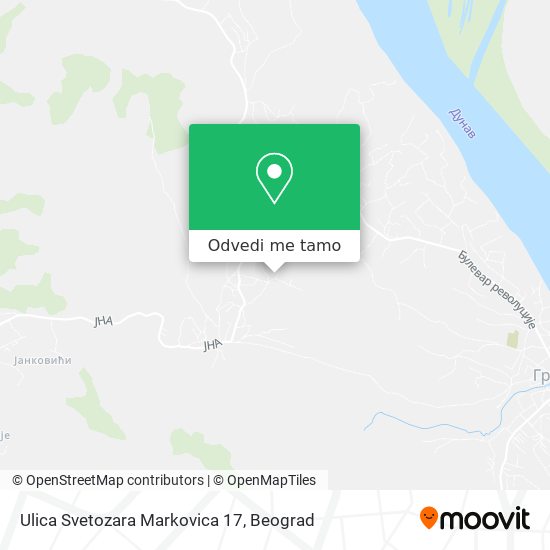 Ulica Svetozara Markovica 17 mapa