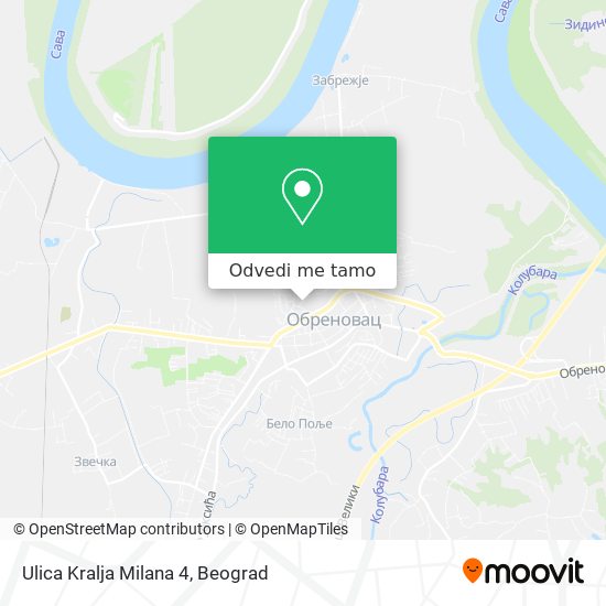 Ulica Kralja Milana 4 mapa