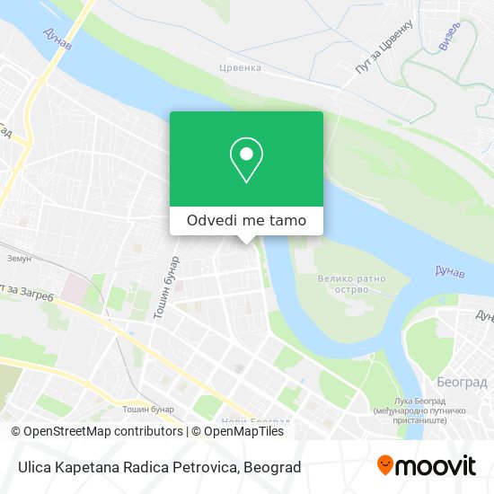 Ulica Kapetana Radica Petrovica mapa