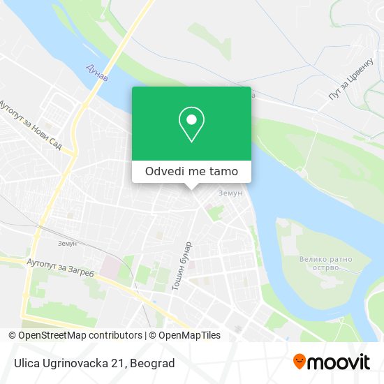 Ulica Ugrinovacka 21 mapa