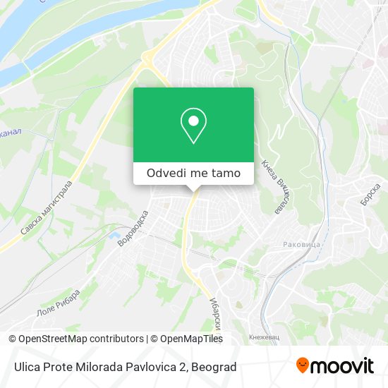 Ulica Prote Milorada Pavlovica 2 mapa