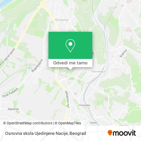 Osnovna skola Ujedinjene Nacije mapa