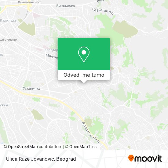 Ulica Ruze Jovanovic mapa