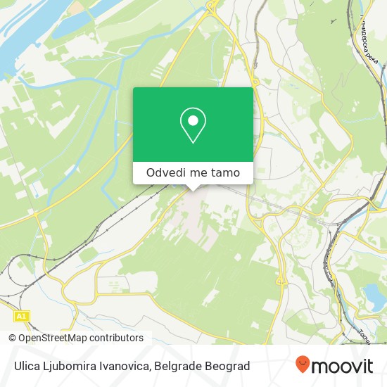 Ulica Ljubomira Ivanovica mapa