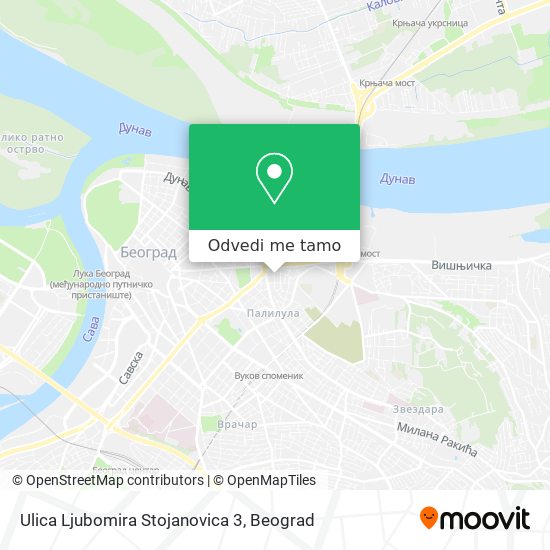 Ulica Ljubomira Stojanovica 3 mapa