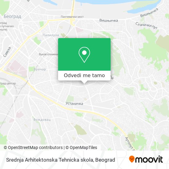 Srednja Arhitektonska Tehnicka skola mapa