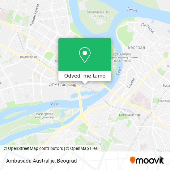 Ambasada Australije mapa