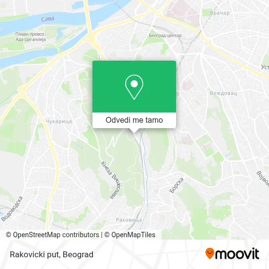 Rakovicki put mapa