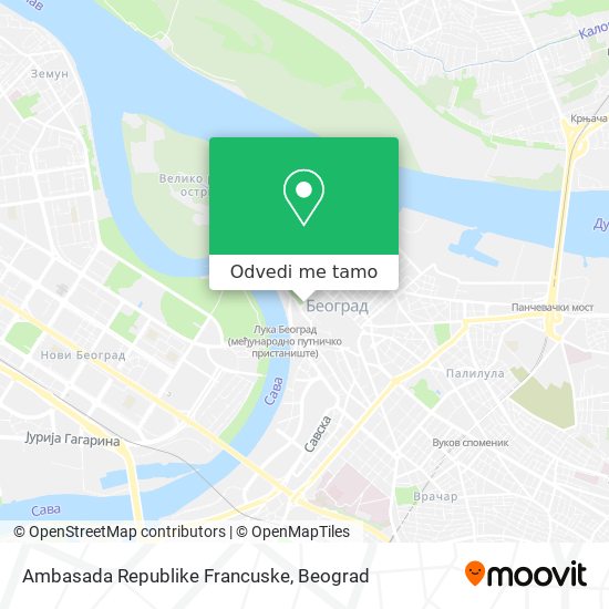 Ambasada Republike Francuske mapa