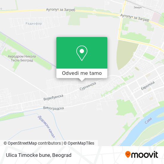 Ulica Timocke bune mapa