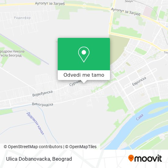 Ulica Dobanovacka mapa