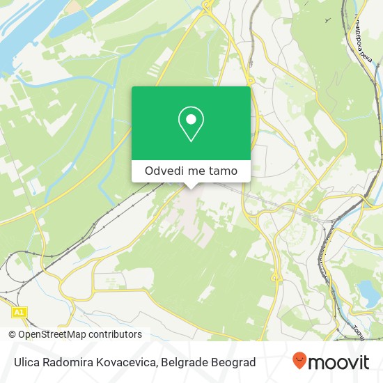 Ulica Radomira Kovacevica mapa